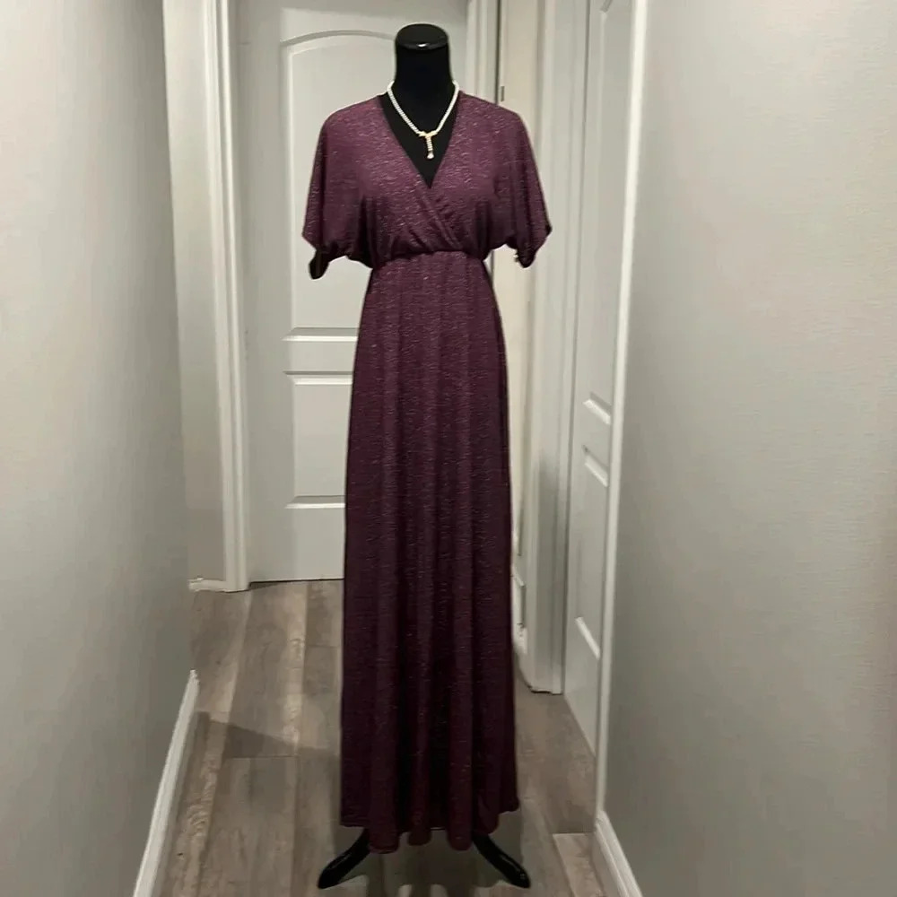 Pinkblush Purple Metallic Maternity Maxi* New
